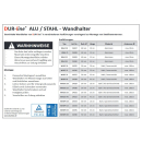 Alu-Wandhalter 45cm Wandabstand (Dur-Line WHA 45)