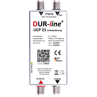 Dur-Line UCP 21 mit Netzteil (Unicable EN50494 2-fach MiniRouter Einkabellsung)