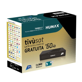 Humax Tivusat Tivumax HD-3801S2+ HDTV Satreceiver incl. Smardcard (Rai, Mediaset, LA7, Canal 5 ...)