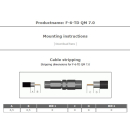 Cabelcon F-6-TD QM 7.0 Quick Mount True Drop F-Kompressionsstecker für RG6 (7mm) Koaxkabel (wasserdicht)