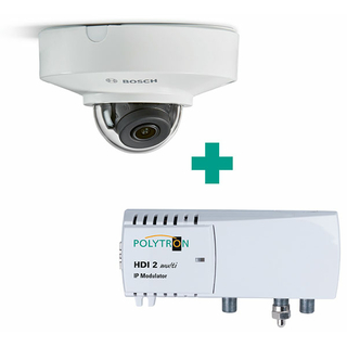Polytron IP CAM-Set 2 (5.0 MP) IP-Kamera incl. HDI 2 multi - 2x IP in 2x DVB-C oder DVB-T Modulator (QAM / COFDM)