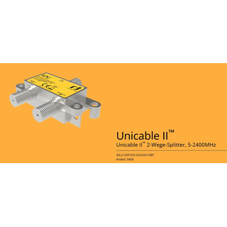 Unicable 2-fach Verteiler/Splitter Inverto IDLP-USP1O5-OUO2O-OOB mit Diodenentkopplung (speziell fr Unicable-/JESS-Systeme)