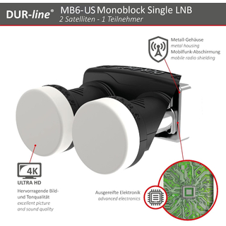 Dur-Line MB6-US Monoblock Single LNB (1 Teilnehmer/ 6 Grad)