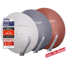 Astra/ Hotbird Satanlage für 1 Teilnehmer (Dur-Line 85/90 Select Antenne rot + Dur-Line MB6-US Monoblock Single LNB)