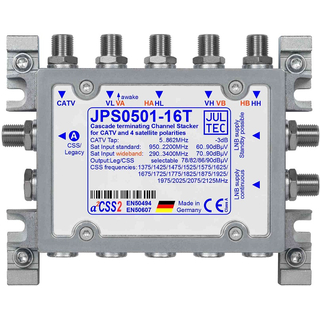 Jultec JPS0501-16T (Gen 2) Unicable/JESS Multischalter (1x16 UBs/IDs/Umsetzungen- aCSS2 Technologie)