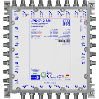 Jultec JPS1712-8M (Gen 2) JESS EN50607 Einkabelumsetzer fr 4 Satelliten (12x8 UBs/IDs/Umsetzungen- aCSS2 Technologie)