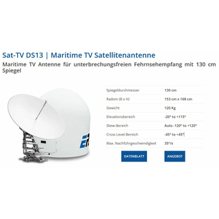EPAK TVRO DS9 Quattro Pro - digitale 90cm Schiffsantenne (selbst ausrichtend und nachfhrend / Binnen-/See-/Meer-Schifffahrt)