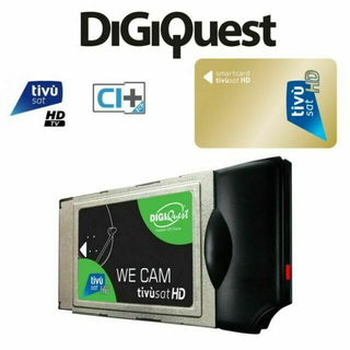 DIGIQuest We CAM SmarCam HD CI+ Modul inkl. TiVuSat Karte (Rai, Mediaset, LA7, Canale 5 HD, Rete4 HD, Italia1 HD uvm)