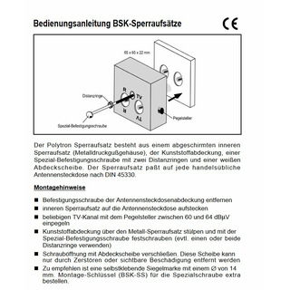 Polytron BSK 0 Blindaufsatz fr Antennendosen (2-Loch)