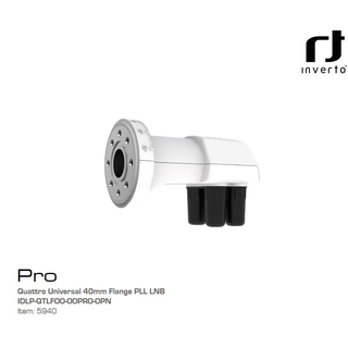 Inverto Quattro-Flansch PLL LNB IDLP-QTLFOO-OOPRO-OPN (Flange-LNB, C120 Feedhalter)