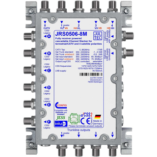 Jultec JRS0506-8X - Unicable Multischalter (2x8 UBs/IDs/Umsetzungen- aCSS2 Technologie / Docsis)