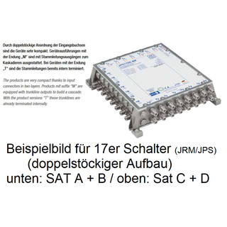 Jultec JPS1704-8M (Gen 2) JESS EN50607 Einkabelumsetzer fr 4 Satelliten (4x8 UBs/IDs/Umsetzungen- aCSS2 Technologie)