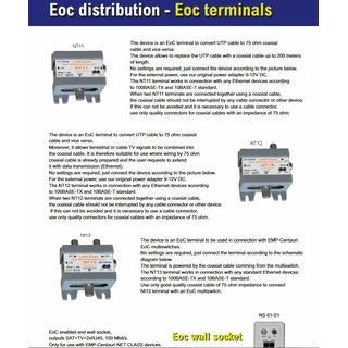 EMP Centauri EoC Terminal NT12 Ethernet-over-Coax (1x LAN/1x SAT/ 1x TV)