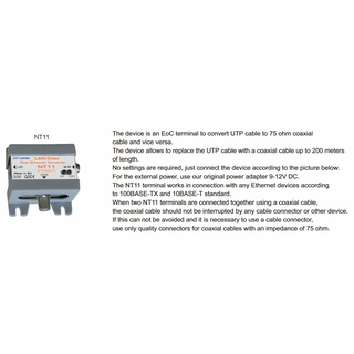 EMP Centauri EoC Terminal NT11 Ethernet-over-Coax (1x LAN)