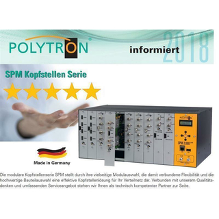 Kopfstation POLYTRON SPM 2000 telecontrol fr 8 Transponder (DVB-S/S2 Umsetzung QPSK-QAM in DVB-C)