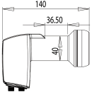 Inverto BLACK PRO Quad Switch 4er LNB mit terrestrischem Eingang IDLB-QUDL40-TERRE-OPP (0,2db)