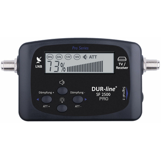 Dur-Line SF-2500 Pro Satfinder digital mit LCD-Anzeige + eingebautem Kompass + Pegelsteller