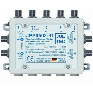 Unicable Umsetzer JULTEC JPS0502-3A/T/TN (erweiterbar bis auf mehrere 100 Teilnehmer / Made in Germany)