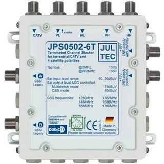 Unicable Umsetzer JULTEC JPS0502-6M/T/TN (erweiterbar bis auf mehrere 100 Teilnehmer / Made in Germany)